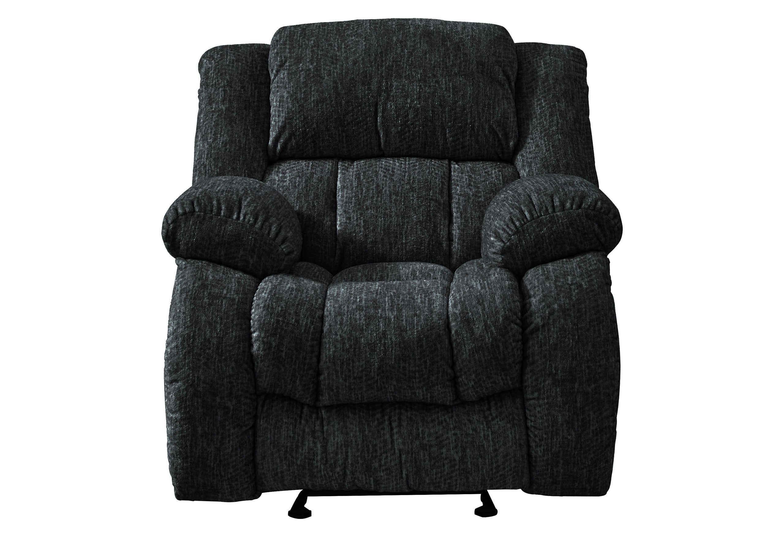40" Gray Fabric Gliding Recliner