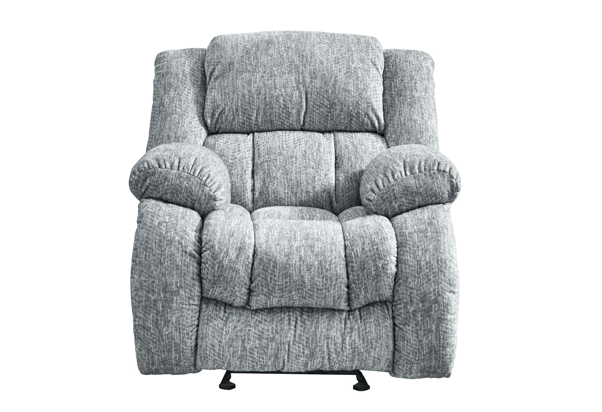 40" Gray Fabric Gliding Recliner