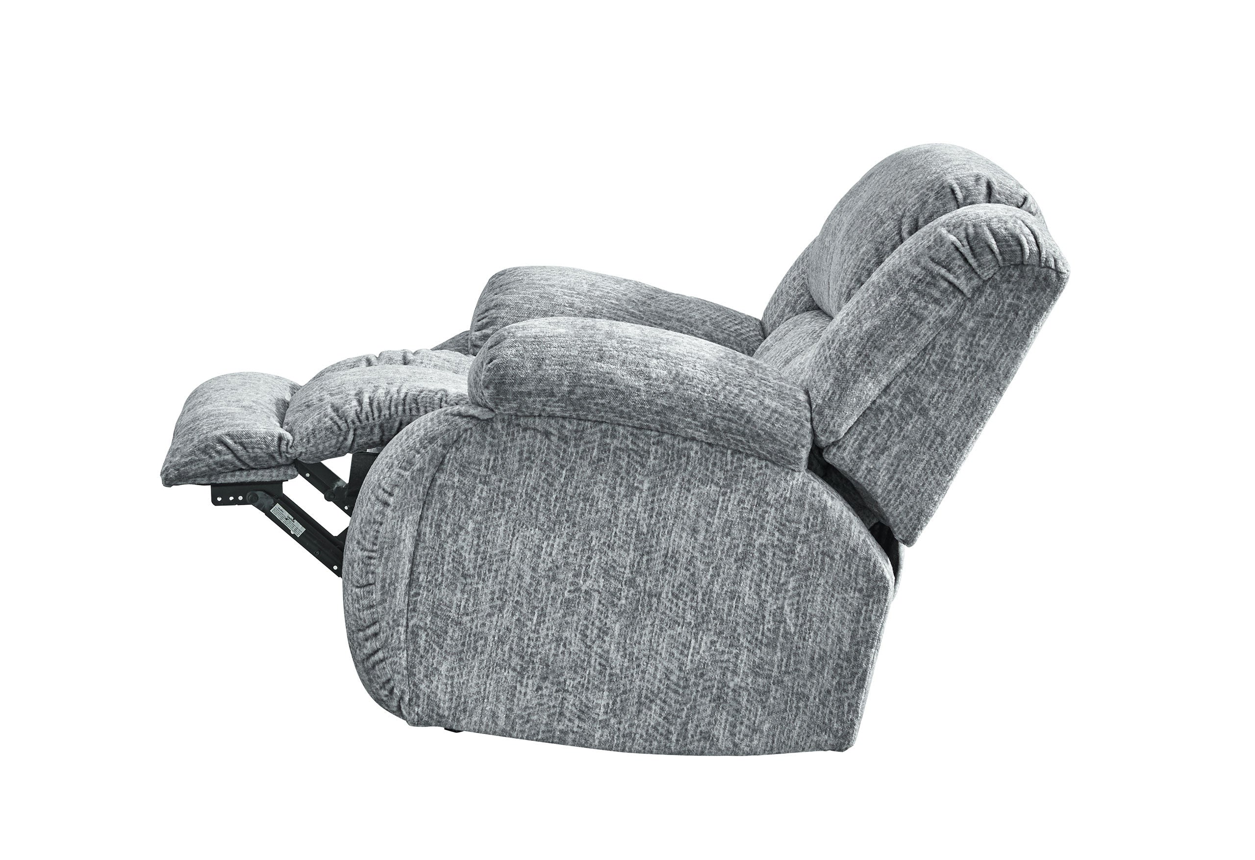 40" Gray Fabric Gliding Recliner