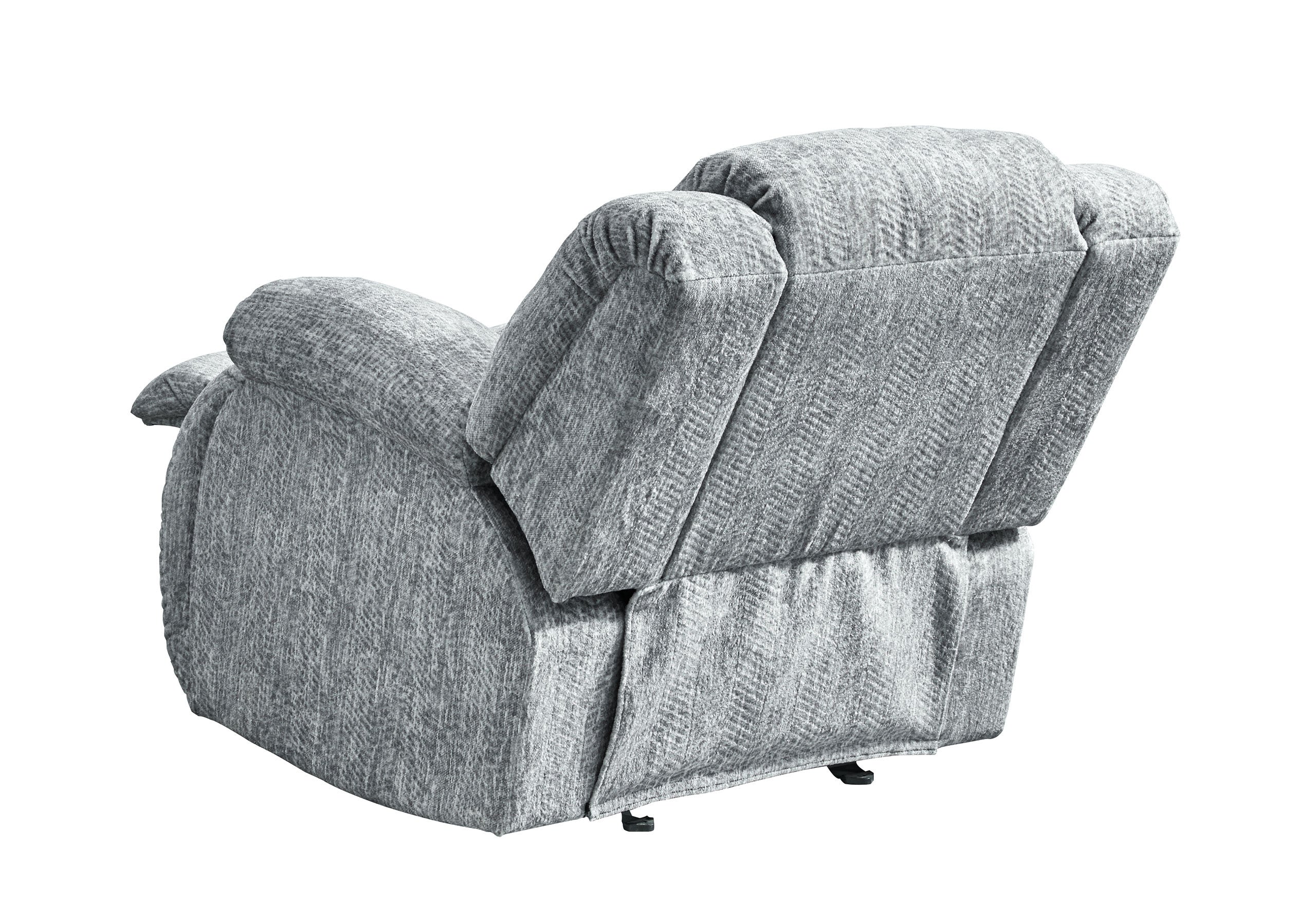 40" Gray Fabric Gliding Recliner
