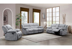 40" Gray Fabric Gliding Recliner