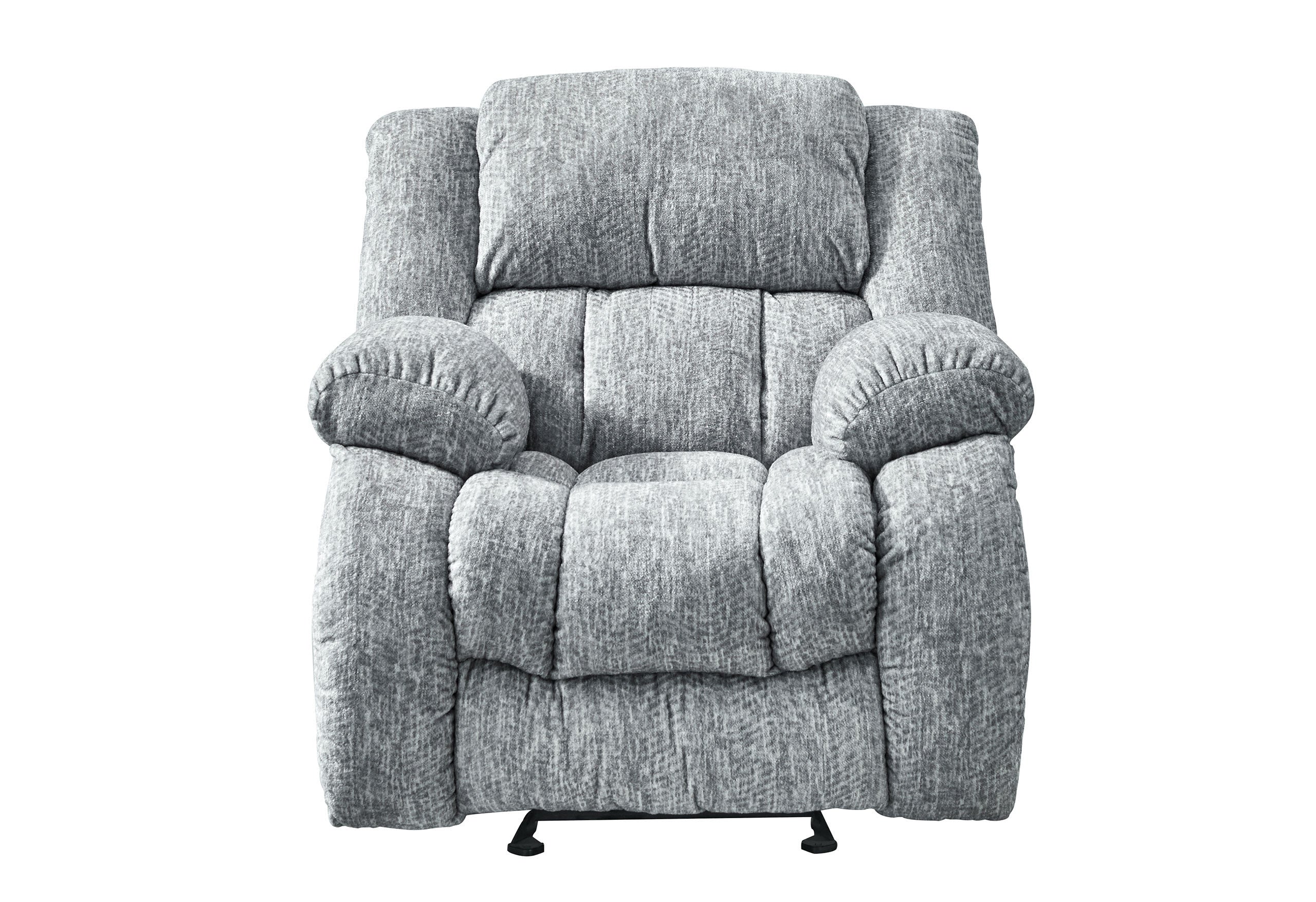 40" Gray Fabric Gliding Recliner