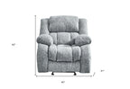 40" Gray Fabric Gliding Recliner