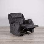 35" Granite Gray Fabric Manual Recliner