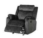 35" Granite Gray Fabric Manual Recliner