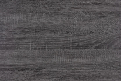 58" Black And Gray Wood Six Drawer Double Dresser
