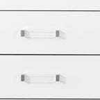 58" White Wood Six Drawer Double Dresser