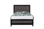 Black And Gray Inlaid Panels Full Bed Frame
