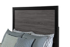 Gray and Black Wood King Bed Frame