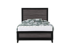 Gray and Black Wood King Bed Frame