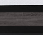 Black And Gray Inlaid Panels Queen Bed Frame