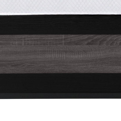 Black And Gray Inlaid Panels Queen Bed Frame