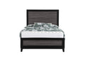 Black And Gray Inlaid Panels Queen Bed Frame