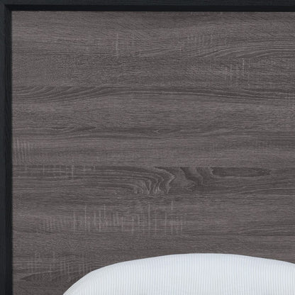 Black and Gray Wood Twin Bed Frame