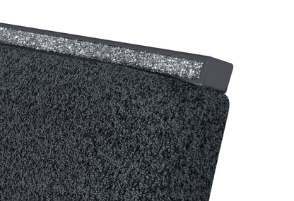 25" Dark Gray Wood and Suede Counter Height Bar Chair