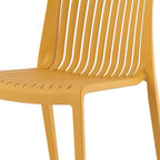 Set of Two Gold Heavy Duty Plastic Outdoor Stacking Accent Chairs