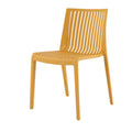 Set of Two Gold Heavy Duty Plastic Outdoor Stacking Accent Chairs