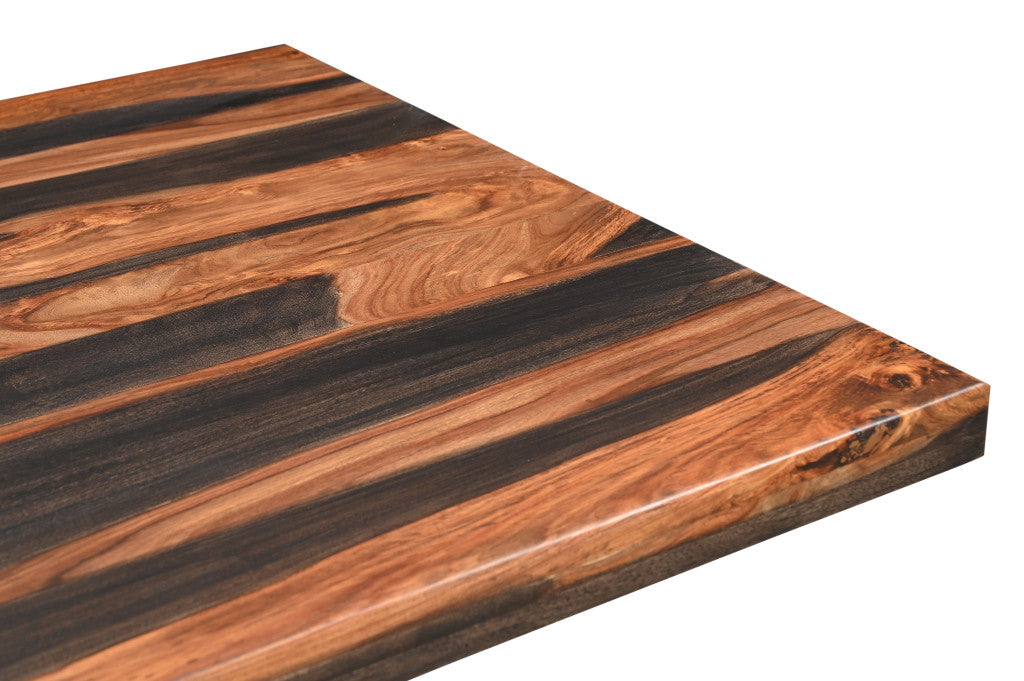 75" Brown Solid Wood Pedestal Base Dining Table