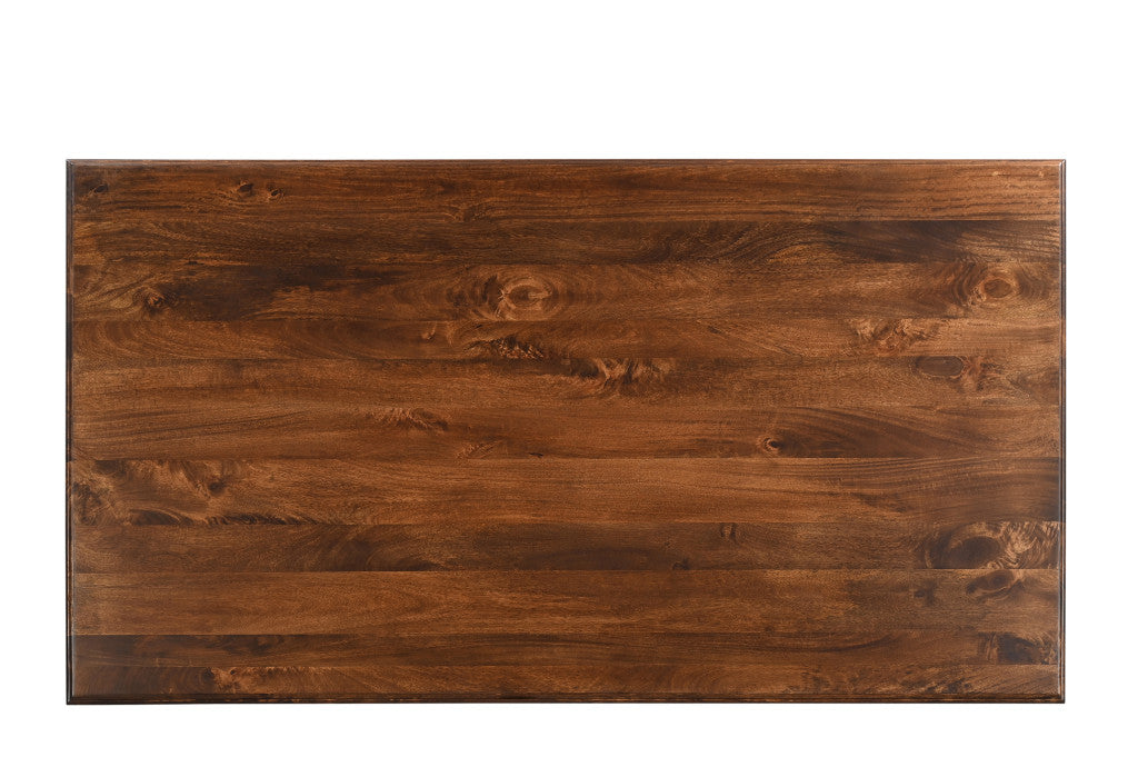 96" Dark Brown Wood Double Pedestal Base Dining Table