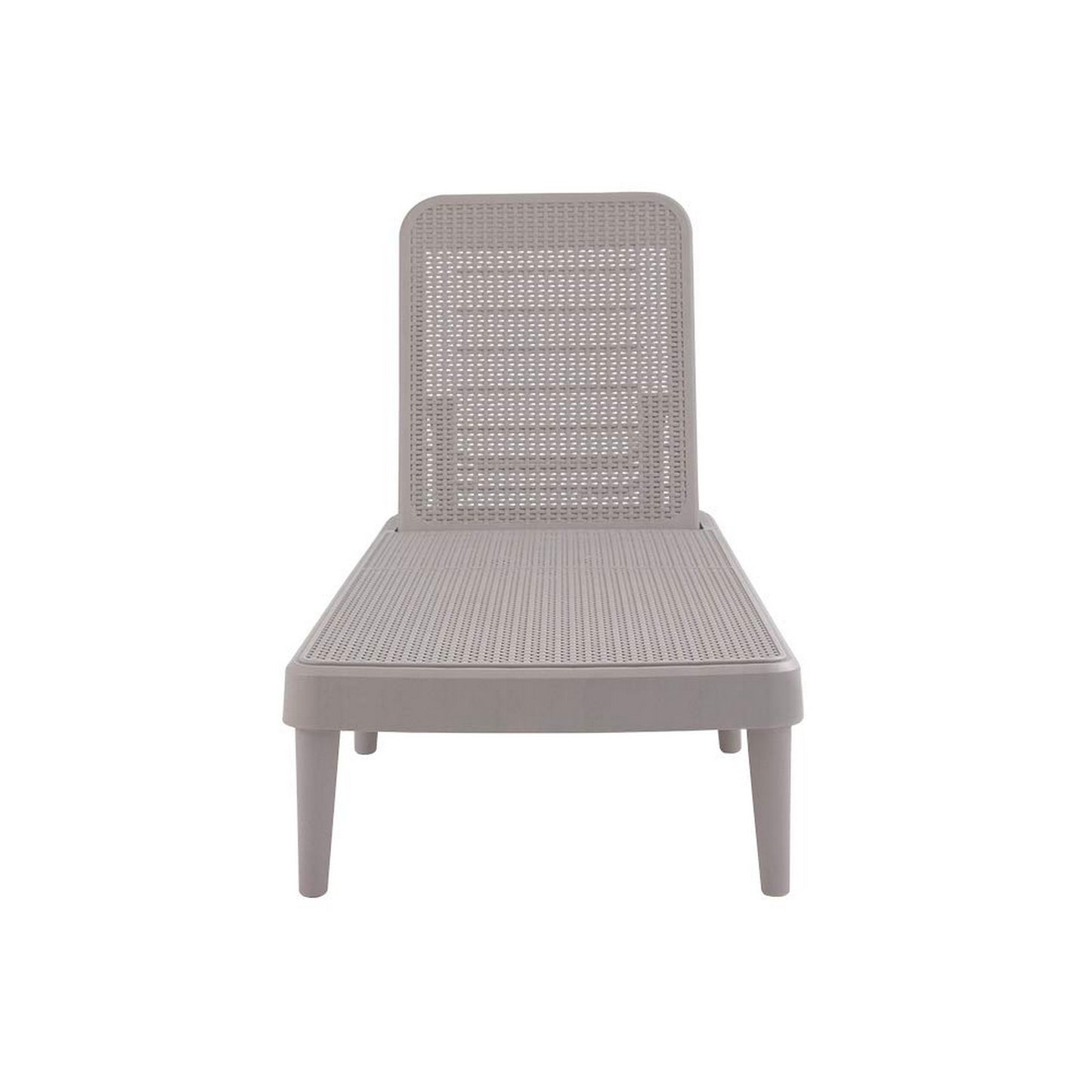 75" Taupe Heavy Duty Plastic Outdoor Stacking Chaise Lounge