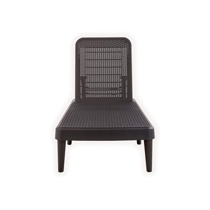 75" Brown Heavy Duty Plastic Outdoor Stacking Chaise Lounge