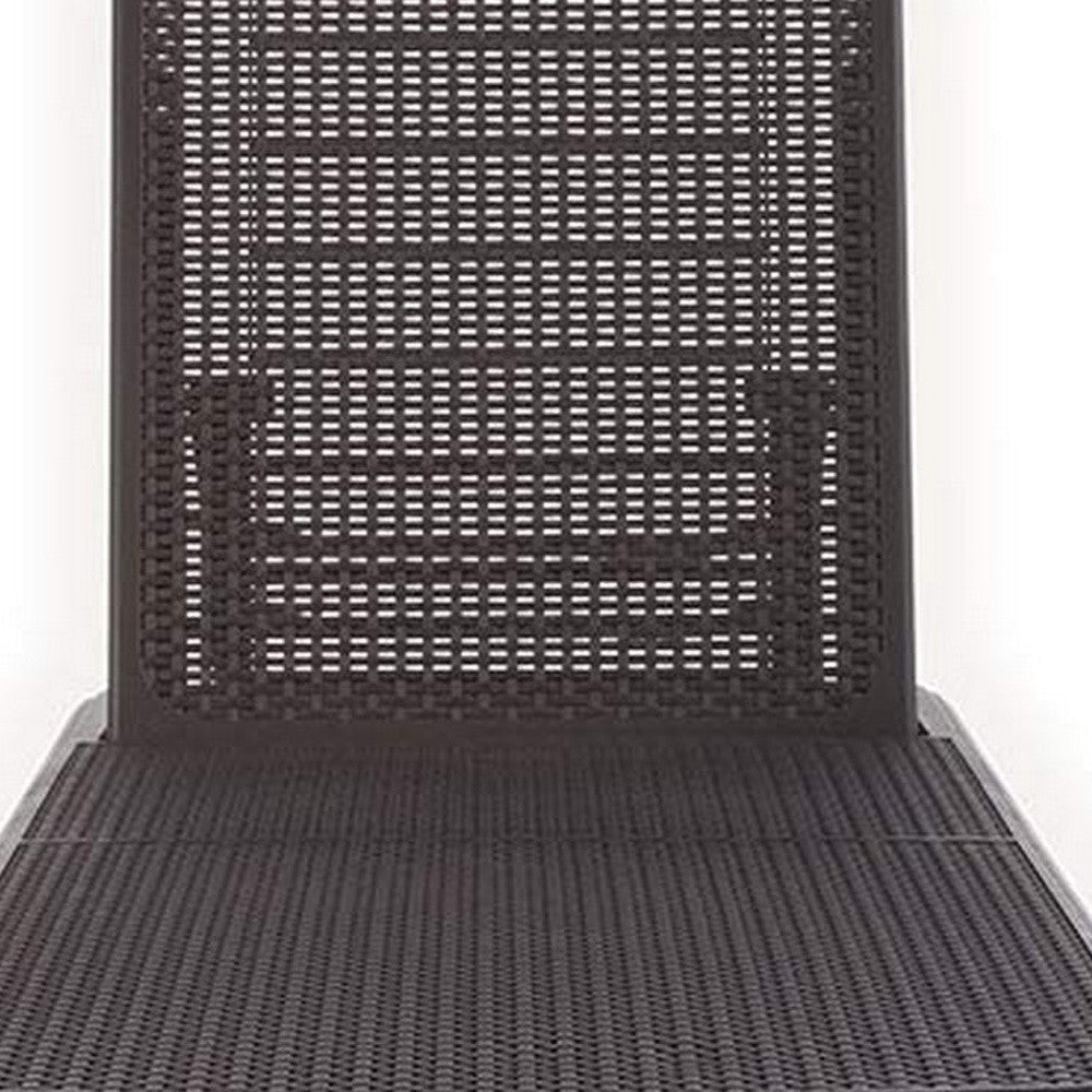 75" Brown Heavy Duty Plastic Outdoor Stacking Chaise Lounge