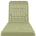 75" Sage Heavy Duty Plastic Outdoor Stacking Chaise Lounge
