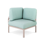 31" Sea Green Heavy Duty Plastic Outdoor Modular with Sea Green Cushion