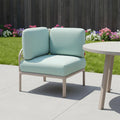 31" Sea Green Heavy Duty Plastic Outdoor Modular with Sea Green Cushion