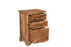 30" Natural Solid Wood Three Drawers Filing Cabinet