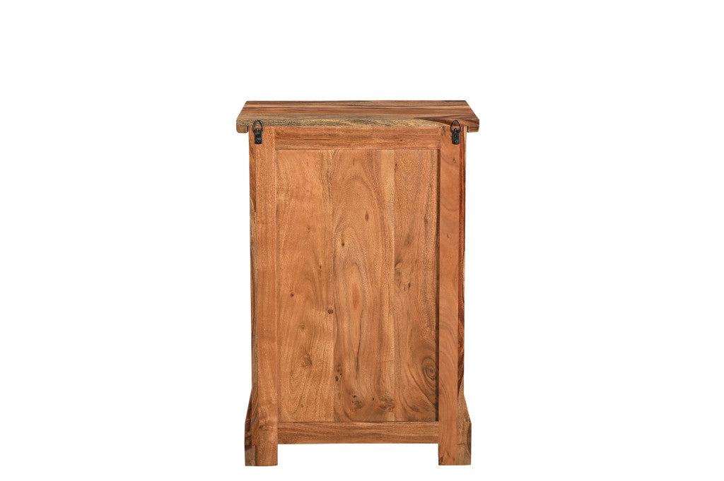 30" Natural Solid Wood Three Drawers Filing Cabinet