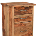 30" Natural Solid Wood Three Drawers Filing Cabinet