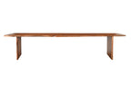 60" Brown Solid Wood Live Edge Dining Bench