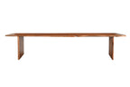 60" Brown Solid Wood Live Edge Dining Bench