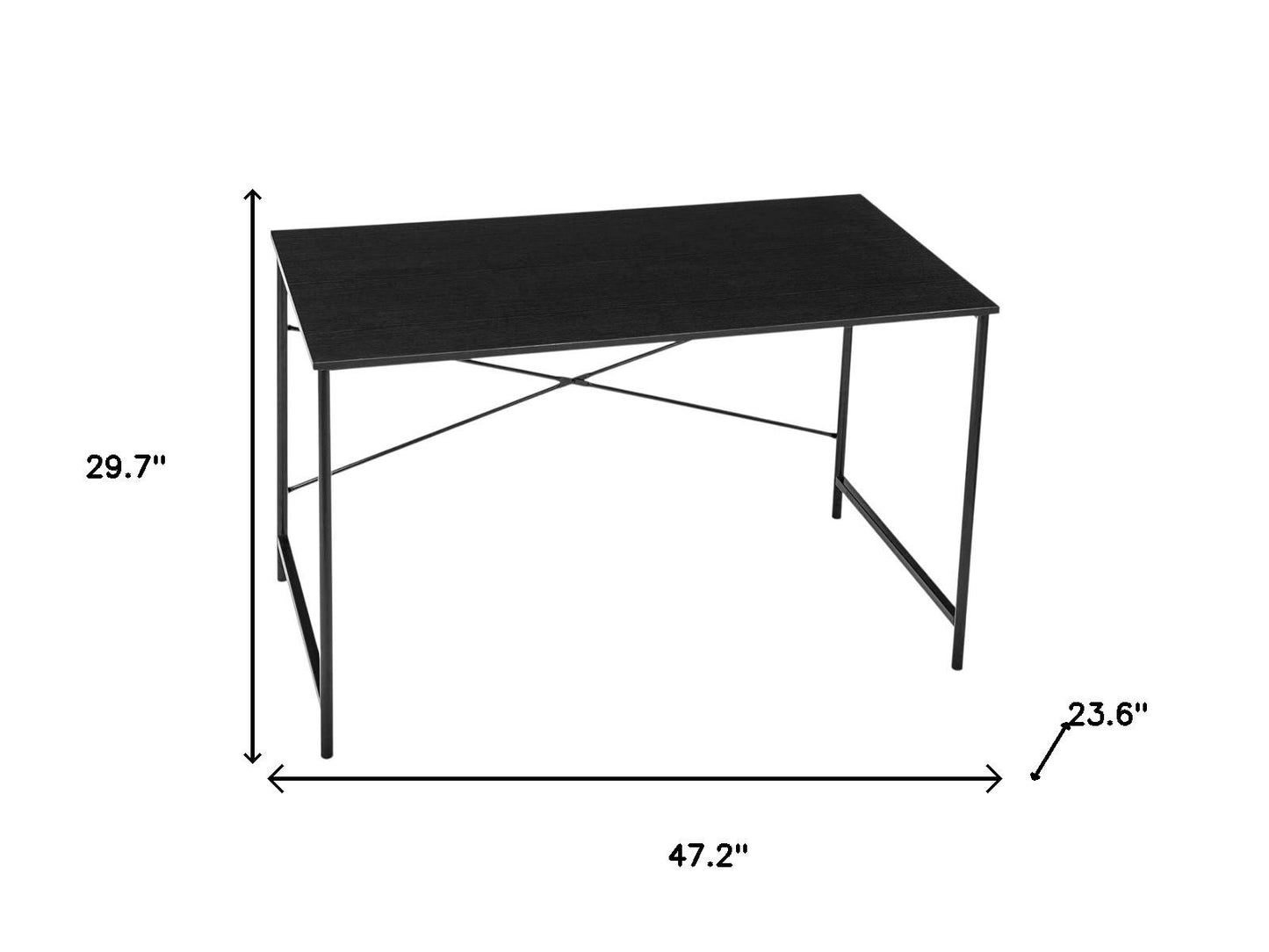 47" Black Computer Desk