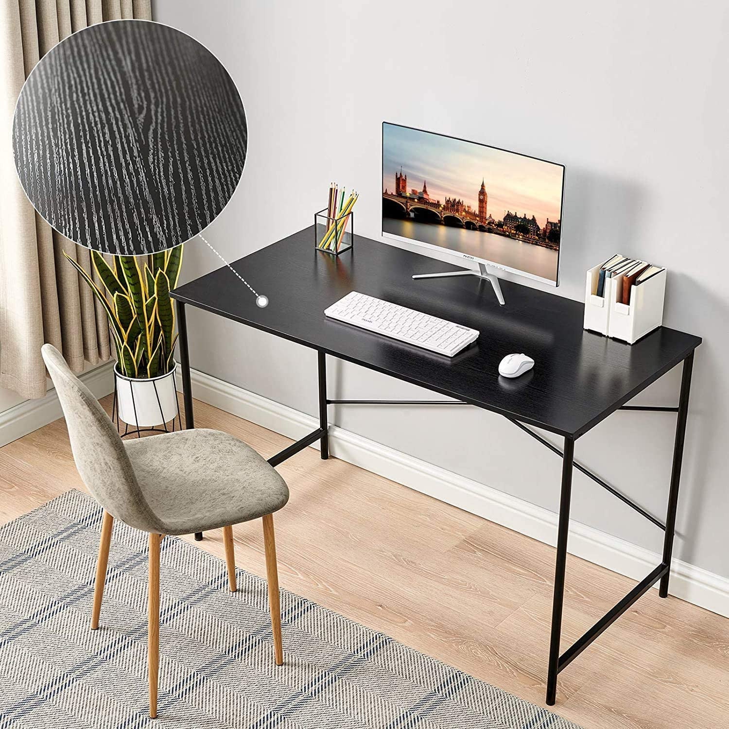 47" Black Computer Desk