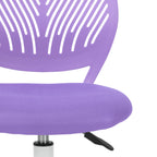 Purple and White Adjustable Height Swivel Rolling Office Chair