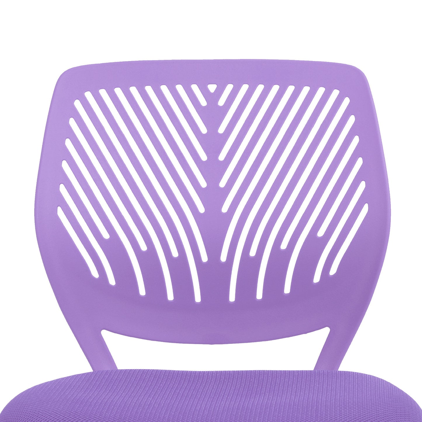 Purple and White Adjustable Height Swivel Rolling Office Chair