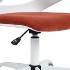 White and Red Adjustable Height Swivel Rolling Office Chair