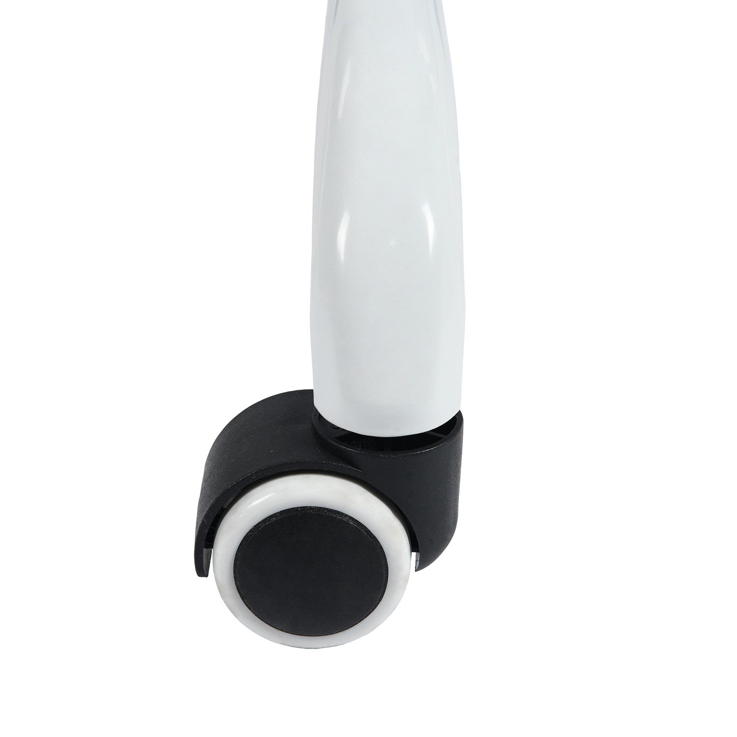 White and Red Adjustable Height Swivel Rolling Office Chair