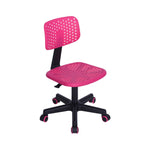 Hot Pink and Black Adjustable Height Swivel Rolling Office Chair
