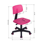 Hot Pink and Black Adjustable Height Swivel Rolling Office Chair