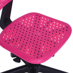 Hot Pink and Black Adjustable Height Swivel Rolling Office Chair
