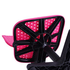 Hot Pink and Black Adjustable Height Swivel Rolling Office Chair