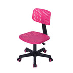 Hot Pink and Black Adjustable Height Swivel Rolling Office Chair