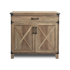 30" Oak Wood Drawer Filing Cabinet