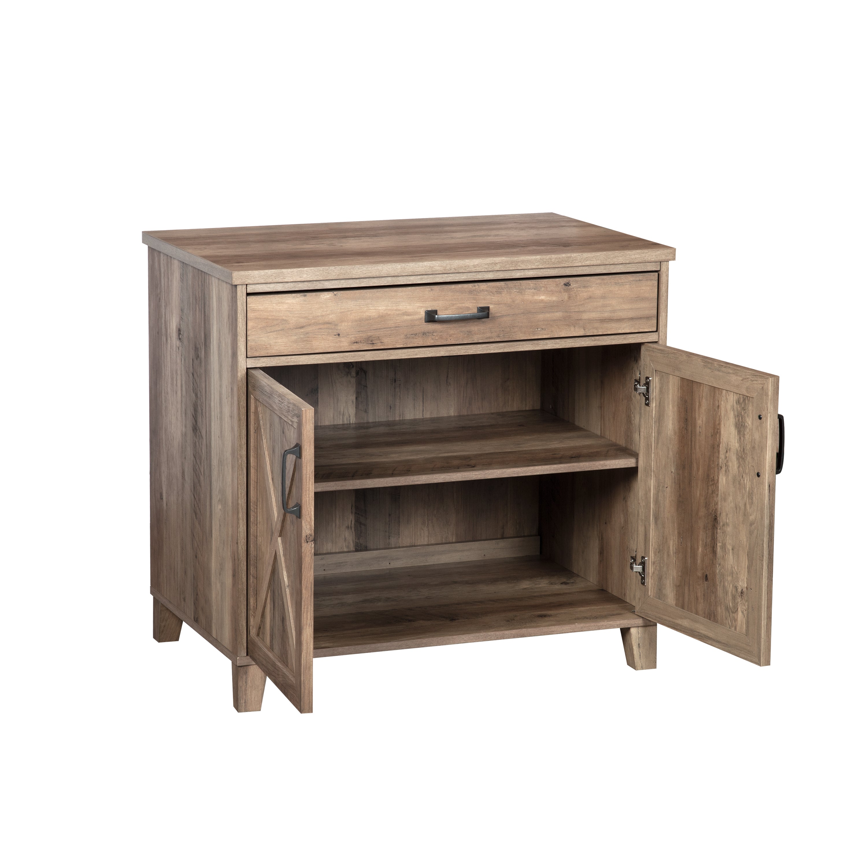 30" Oak Wood Drawer Filing Cabinet