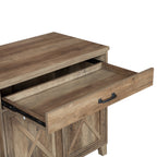 30" Oak Wood Drawer Filing Cabinet