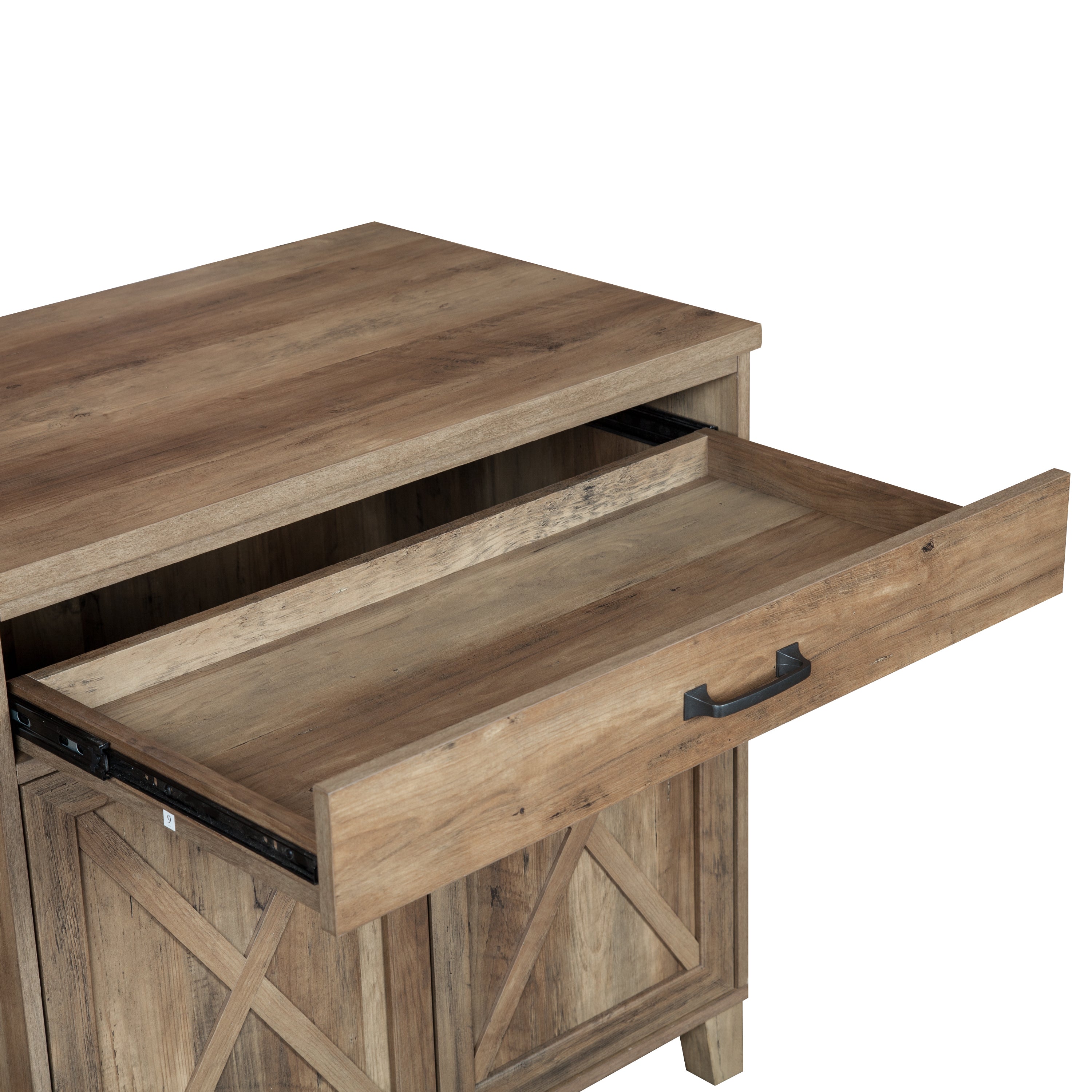 30" Oak Wood Drawer Filing Cabinet