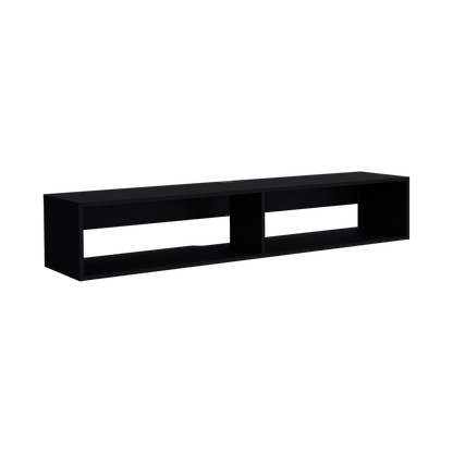 59" Black Floating Mount TV Stand
